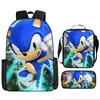 Mochila Escolar Transfronteriza Niña Sónica Dibujos Animados Bolsa Infantil Mochila Escolar para Niño Mochila de Jardín de Infancia Traje