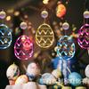 Venta Caliente de Amazon Nueva Lámpara de Ventosa de Pascua Adornos Decorativos Luminosos Lámpara de Ambiente para Fiesta Adornos Colgantes Lindos de Navidad