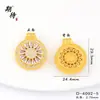 Collar Colgante Brújula de Ocho Tesoros Estilo Tienda de Oro al por Mayor para Mujer, con Brújula de Girasol Dorada de Arena Giratoria, de Larga Duración y que No se Desvanece, con Diamantes