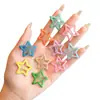 Pinzas para el pelo de estrella de cinco puntas de colores dulces para niñas, Pasadores para el pelo para niñas, Pinzas para el pelo para la parte trasera de la cabeza, Accesorios para el pelo