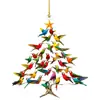 Pendente criativo de árvore de Natal para carro de produto novo transfronteiriço Decoração acrílica de Natal decoração de casa para feriado