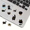 1 volumen/500 pegatinas de rollo de gato negro, caricatura, lindas, material decorativo, cinta, pegatinas, imprescindibles para estudiantes, pegatinas de sellado
