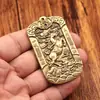 Pingente de Borla de Token de Latão Vintage "Mandarin Fortune" Operado de Fábrica, Navegação Tranquila e Viagem Segura Ornamento Criativo Cultural para Carro Presente
