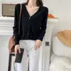 Nuevo cárdigan de punto para mujer Otoño/Invierno 2026, Cuello en V, Color liso, Suéter exterior, 26 hilos, 12 agujas, Tallas grandes