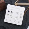 2021 Nuevos aretes de semana personalidad femenina montaña de nieve amor mariposa J geométricos aretes pequeños aretes 6 pares 7 pares