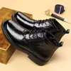 Botas de Cuero para Hombre de Caña Alta Estilo Martin Invierno Cálidas Transpirables con Cordones Suela Gruesa Calzado de Cuero de Caña Media Casual de Negocios Botas de Cuero para Hombre