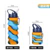 Fabricantes Silicone Telescópico Esportivo Garrafa Cruzamento Exterior 500ml Criativo Outdoor Viagem Garrafa Portátil Dobrável Copo