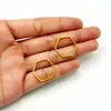 Acessórios de Joias Geométricas Hexagonais de Cobre de Várias Especificações Pulseira Corrente de Cintura Elo Anel Materiais para Brincos DIY Feitos à Mão