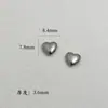 Superficie Lisa Pequeño Corazón de Melocotón Suministros de Fábrica Nuevo Corazón de Melocotón con Forma de Corazón DIY Material de Acero Inoxidable Accesorios Colgantes Pendientes Collares