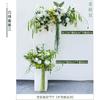 Casamento Branco e Verde Fileira de Flores Penduradas Flor de Simulação Flor Seca Arranjo de Casamento Proposta Adereços de Jardim de Infância Bola de Flores Artificiais Decoração Flor Seca