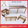 Enrejado de Madera Anticorrosivo para Uvas para Patio Exterior, Pérgola de Madera Carbonizada, Cenador de Madera Maciza para Jardín, Soporte Simple para Flores, Se Puede Usar para Otros Propósitos