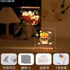 Pizarra de Escritura LED Acrílica Pintada a Mano para Bricolaje Anti-Rayones Luz de Noche con 7 Colores Pizarra de Mensajes Iluminada Táctil