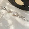 Pulsera Cadena de Mariposa de Zirconia Chapada en Oro de 18 Quilates, Trébol de Cuatro Hojas, Pulsera de Cristal Hecha a Mano DIY, Colgante de Flor de Cinco Pétalos