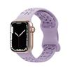 Correa de silicona transpirable con estampado de leopardo para Apple Watch iWatch Series, hebilla de mariposa, color sólido