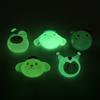 Bonito animal cabeça grande luminosa diy creme cola caso de telefone pingente hairpin jóias resina acessórios atacado