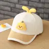 Chapéus Infantis para Primavera e Outono, Boné Estilo Bico de Pato com Estampa de Ursinho para Meninos e Meninas, Boné de Baseball Cartoon Fofo para Uso ao Ar Livre