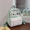 Mochila Infantil Cartoon de Gatinho Japonês Super Fofo Adorável Mori-kei Alta Aparência Leve Casual Estudante Bolsa Escolar