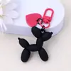 Estilo Ins Perro Globo Color Caramelo Colgante Llavero Metal Amor Estuche para Auriculares Colgante de Bolso Accesorios para Pareja