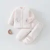 Ropa de Bebé Otoño Invierno 60g Algodón Acolchado Conjunto Separado Clase A Ropa de Abrigo Acolchada para Bebés de Invierno