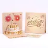 Nuevas tarjetas de felicitación musicales 3D de pastel de cumpleaños tridimensionales pueden soplar velas era digital se pueden combinar libremente