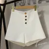 2024 Nuevos Pantalones Casuales de Pierna Ancha Adelgazantes de Cintura Alta para Mujer Verano Tela Irregular para Traje Pantalones Cortos de Línea A ins Pantalones Cortos Calientes