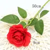 Flor Artificial Rosa Cruzada Haste Única Decoração de Casa Casamento Dia dos Namorados Flor Artificial Haste Única Rosa Qixi Arte Floral