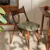 Silla individual de cojín suave retro creativa, silla de ocio de madera maciza para apartamentos pequeños, silla de comedor para el hogar con respaldo, silla de estudio y tocador