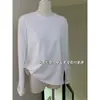 Camiseta Blanca de Algodón Puro para Hombre y Mujer Misma Camisa Base Primavera, Otoño e Invierno Terciopelo Alemán Cálido Manga Larga Top Base Interior