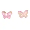 Cuentas de vidrio transparentes de colores con forma de mariposa con agujeros para pulseras, collares y accesorios de joyería, materiales DIY para manualidades hechas a mano
