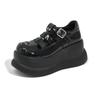 Sapatos Loafer de Sola Grossa para Mulheres 2026 Novos Sapatos Mary Jane de Verão Estilo Britânico Sapatos de Couro Bico de Gaiola de Porco Sandálias Romanas