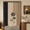 Cortina de Puerta Creativa con Forma y Diseño Impreso para Privacidad, Cortina Divisoria sin Taladro, Estilo Chino Nuevo con un Toque Artístico de Alta Gama, Cortina Decorativa