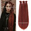 Extensiones de Cabello Dreadlocks Coloridos Transfronterizos Reggae de Fibra Sintética de 24 Pulgadas Dreadlock Doble para DIY
