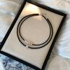 Collar de Ágata Natural Ojo de Gato Cepillado Plata Accesorios para Mujer Verano Lujo Accesible Nicho Alta Gama Joyería Cadena Clavícula con Cuentas