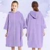 Toalla de Baño Absorbente de Microfibra para Niños y Niñas, Bata con Capucha para Llevar, Bata de Baño, Playa