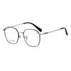 T23005 nuevos anteojos de metal con recubrimiento IP semi-titanio caja literaria retro montura de anteojos de lentes planas para hombres y mujeres