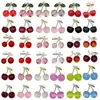 Pendientes Colgantes de Aleación Acrílica de Cereza de Cristal 3D para Hacer Manualidades Transfronterizos, Collares, Llaveros, Accesorios de Joyería