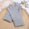 Luvas de inverno femininas mais veludo acolchoado versão coreana de à prova de frio bonito equitação touch screen luvas de malha de lã quente atacado