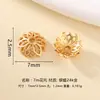 Joias Personalizadas Prata 925 Banhada a Ouro Formato de Flor Floco de Neve Espaçador Pulseira Acessórios Componentes de Joias Artesanais DIY