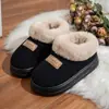 2026 Nuevos Zapatos de Algodón Rayados de Cobertura Total Suela Gruesa Botas de Algodón con Felpa Color Sólido Simples Unisex para Pareja Botas de Nieve