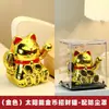 Adorno de Gato de la Suerte Lindo Creativo Atrae Riqueza Accesorios Solares para Coche Manualidades de Gato Mini Venta al por Mayor Decoración que Mueve la Pata