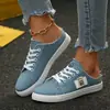 Zapatos de Lona para Mujer Verano 2025 Delgados Ligeros sin Cordones Versátiles Casuales Suela Suave Zapatos Cómodos para el Pie Comercio Exterior Transfronterizo