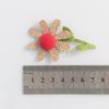 Flor de rosa de cáñamo artificial de Navidad fiesta navideña lazo de yute hecho a mano flor DIY flor decoración navideña