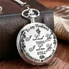 Comercio exterior transfronterizo venta caliente al contado PARA MI HIJO grabado vintage conmemorativo de cuarzo regalo reloj de bolsillo redondo al por mayor