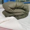 Colcha de alívio de desastres verde militar Algodão de Xinjiang Roupa de cama Treinamento militar Solteiro Primavera e Outono Dormitório Estudantil Interior Colcha termofusível atacado