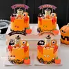 Decoración para Pastel de Halloween 2025 Sombrero de Mago Calabaza Oso Adornos Arco de Feliz Halloween Bandera Pequeña Enchufe