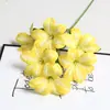 Flores Artificiales 6 Cabezas Lirio de Día Lirio Flores Falsas Impresas en 3D Decoración de Boda Accesorios para Arreglos Florales Fabricante Exportación al por Mayor
