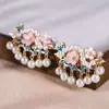 Romance Estilo Chino - ¡Pinza de Flor con Borla de Esmalte Azul! Pasador Lateral Hanfu, Accesorio para el Cabello de Estilo Antiguo, Herramienta para Peinar