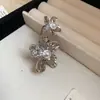 Anel de Dedo Indicador Coração Flor Borboleta Zircônia Super Flash Coreano Design de Nicho Joia de Mão de Luxo Acessível de Alta Qualidade para Mulheres