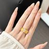 Anéis Coloridos Exquisitos e Elegantes em Estilo Vintage para Mulheres, Modernos e Versáteis, Novos Anéis Abertos para Dedo Indicador de Luxo Leve