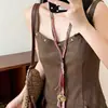 Collar Azul con Perlas Estilo Vacacional, Suéter Étnico Vintage, Accesorios Exagerados de Lujo Ligero Estilo Chino